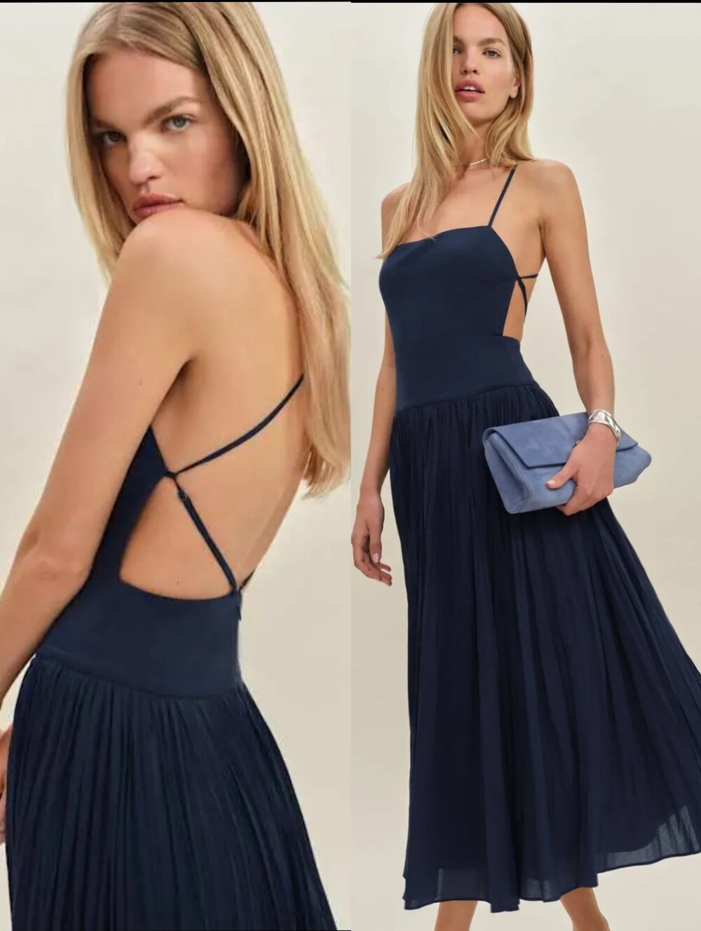 New!Reformation Perlette Dress Midnight